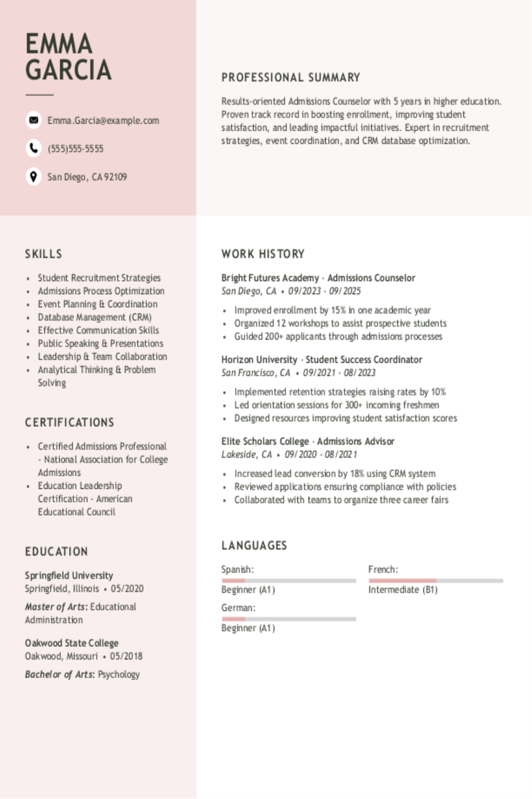 Admissions Counselor