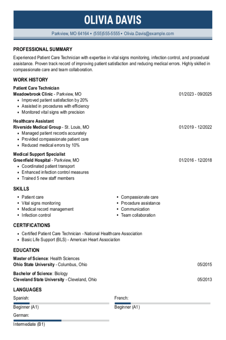 Patient Care Technician