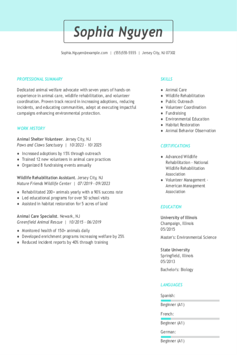 Animal Shelter Volunteer