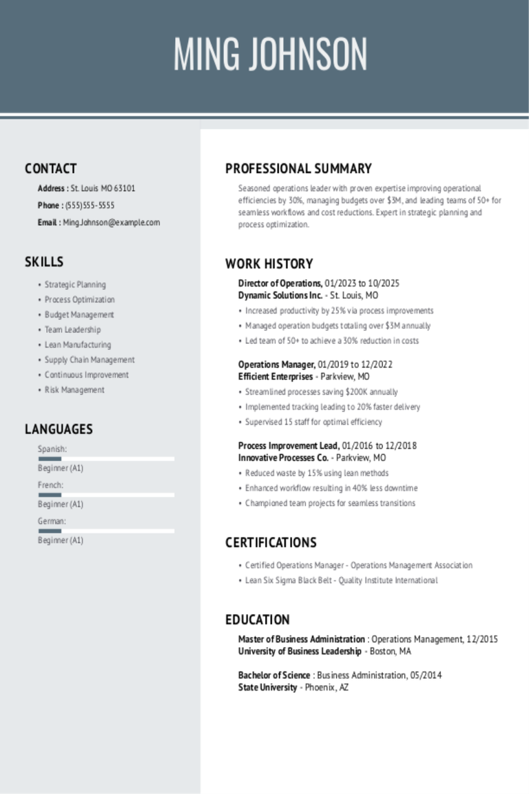 Director Of Operations