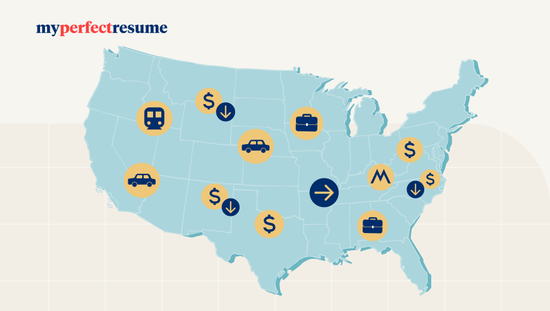 Map Representing Commuting Costs