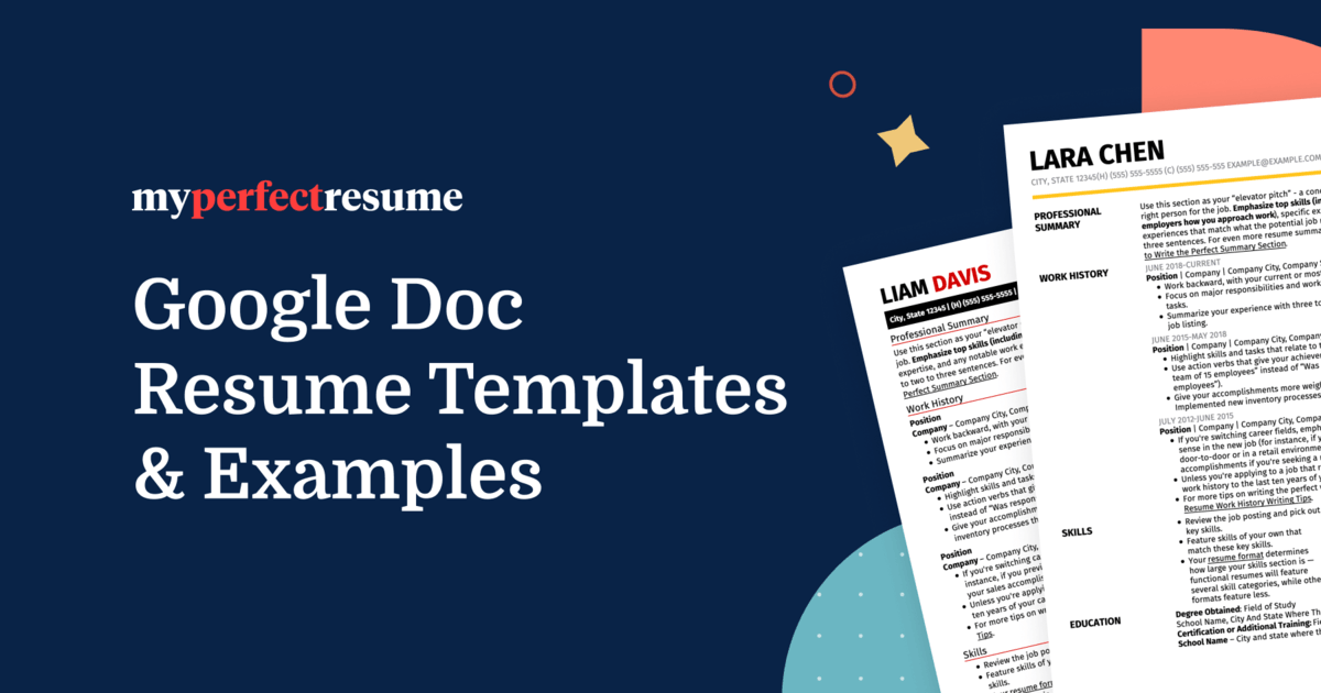 Google Doc Resume Templates & Examples [Free Download]