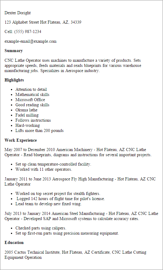 cnc machine operator resumes rome fontanacountryinn com cnc machine operator resumes