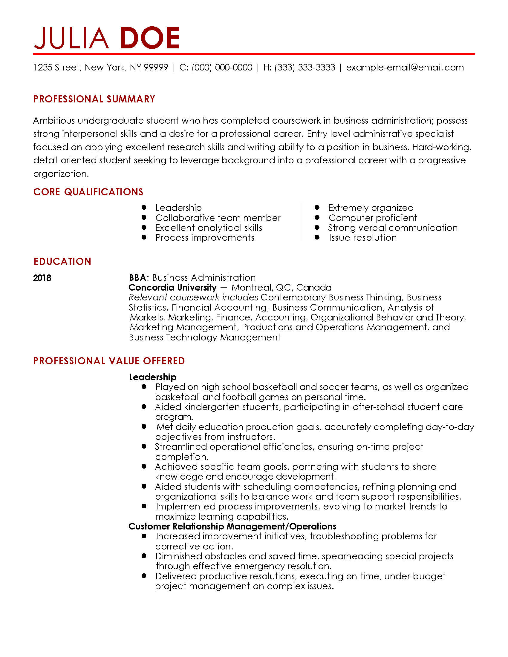 Professional Entry level administrative specialist ...
