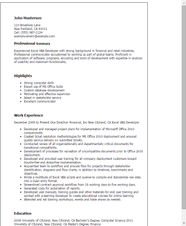 Cv Template Excel Free Resume Templates