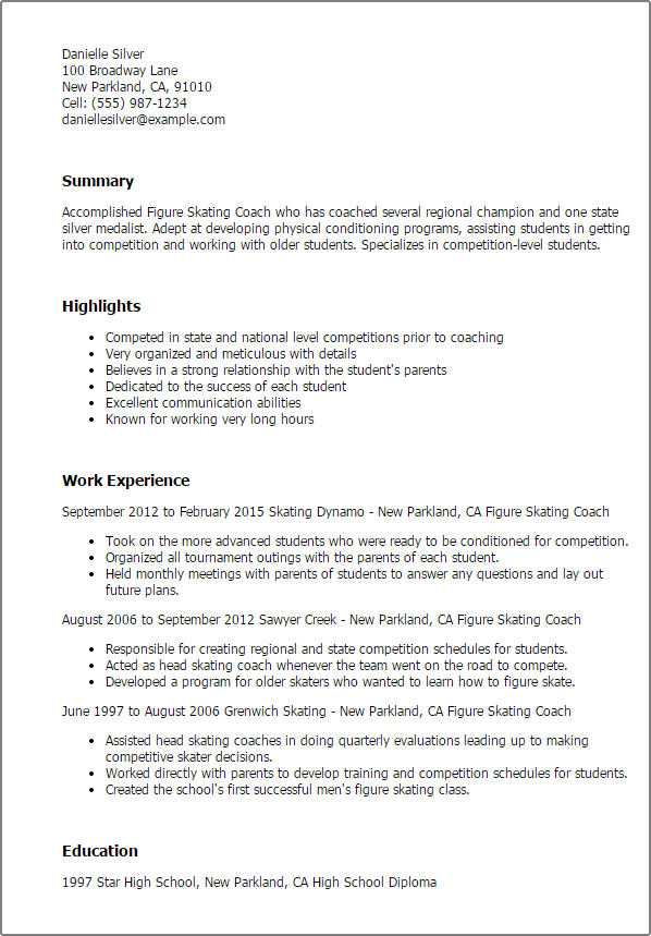 Coaching Resume Template Magnificent Figure Skating Coach Resume Template Best Design Tips Coaching Resume Template Magnificent Figure Skating Coach Resume Template Best Design Tips