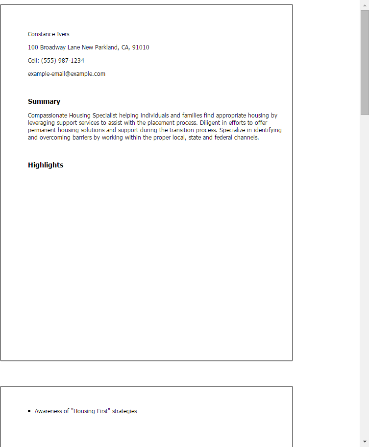 housing specialist resume template best design tips