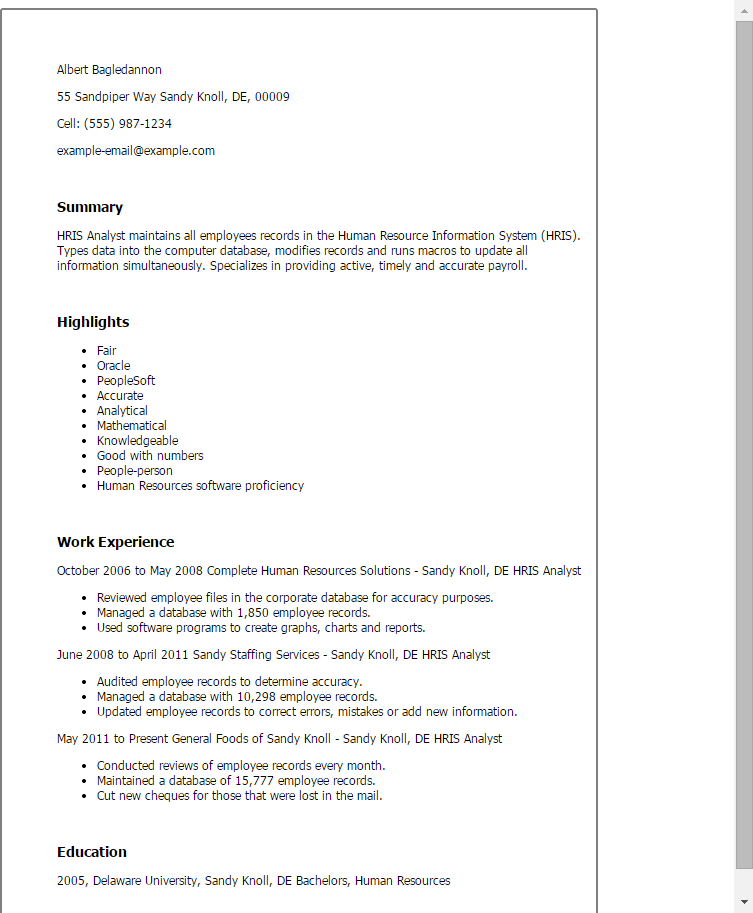 hris analyst resume under fontanacountryinn com customer service analyst resume