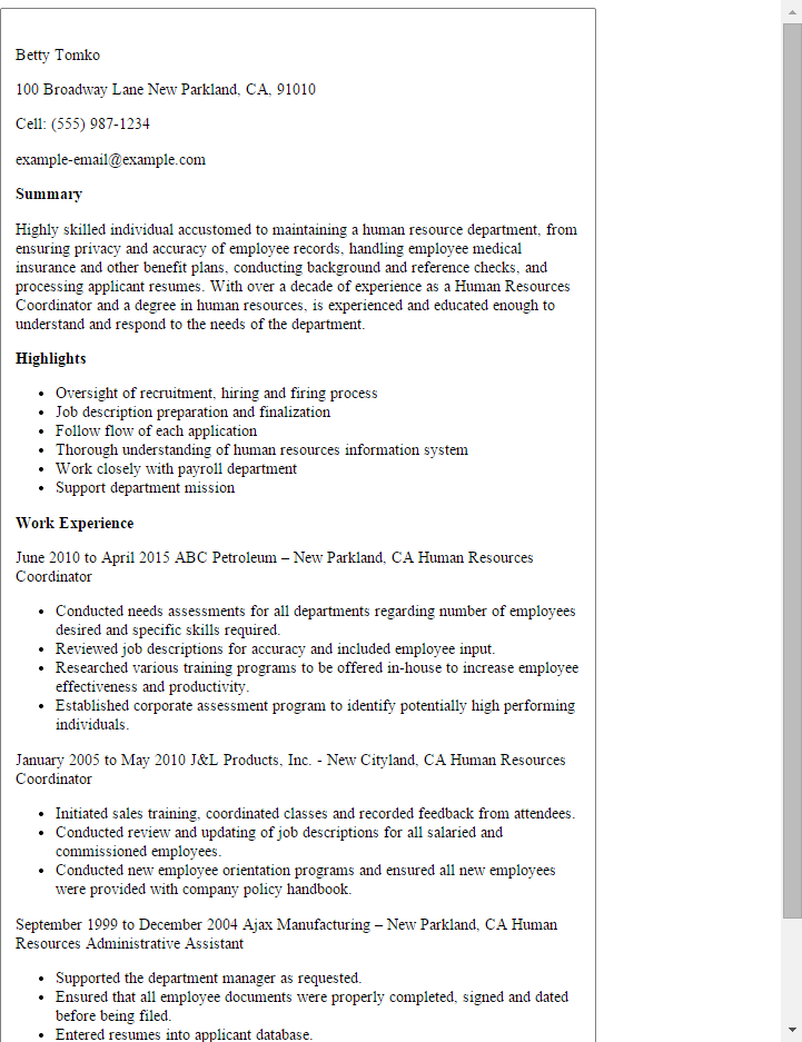 hr coordinator job description elim carpentersdaughter co hr coordinator cover letter example
