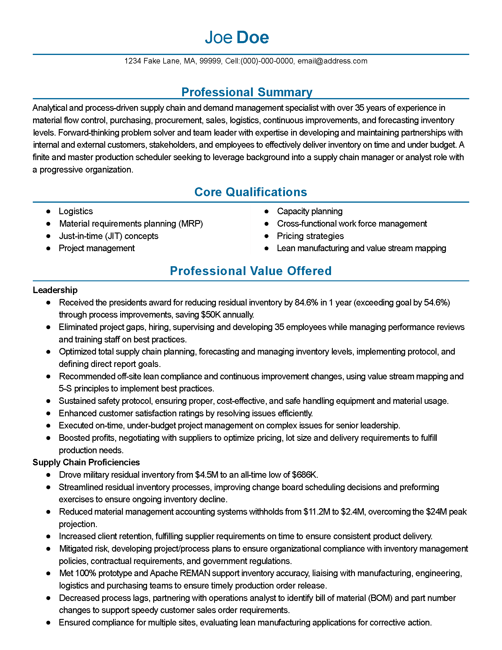 personal statement for logistics and supply chain management