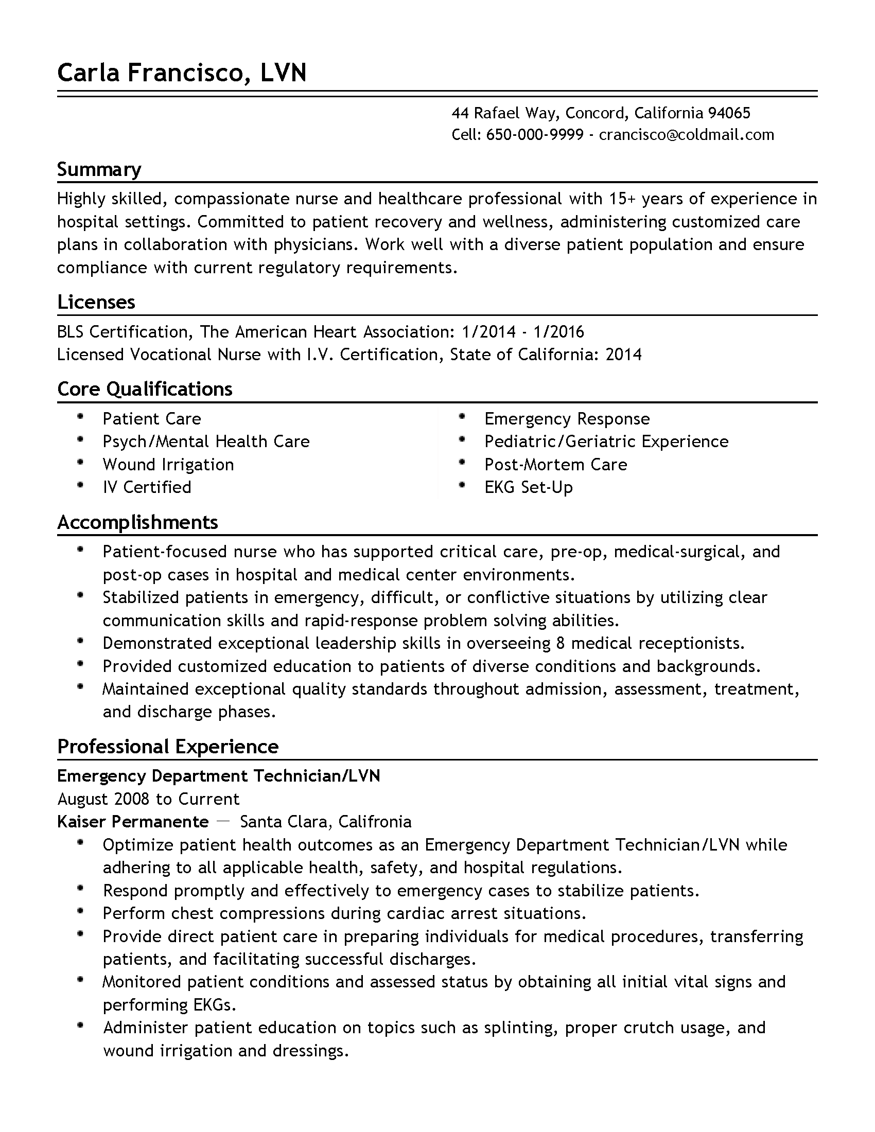 Professional Emergency Department Technician Templates To Showcase 