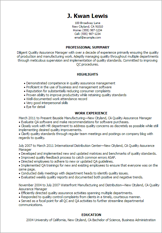 quality assurance summary magdalene project org qa resume summary